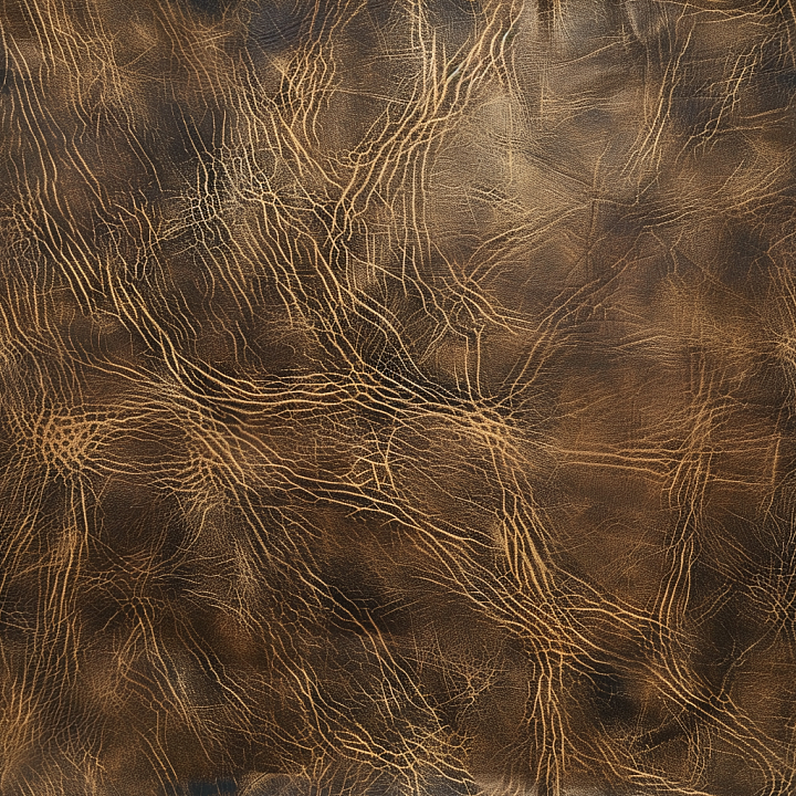 Vintage Cracked Brown Leather with Detailed Wrinkles seamless PBR texture preview