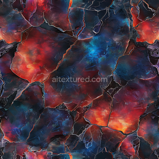 Preview — Seamless 3D PBR Texture of Cracked Multicolored Painted Surface with Jagged Edges