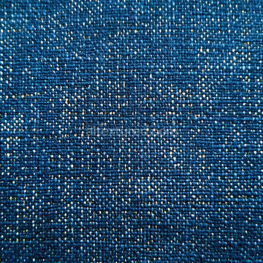 Seamless 3D cracked denim fabric PBR texture with distressed holes and blue weave pattern