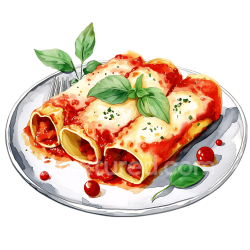 seamless Breakfast Cannelloni with Meat, Tomato Sauce, and Béchamel Sauce Illustration texture 8k free download PBR