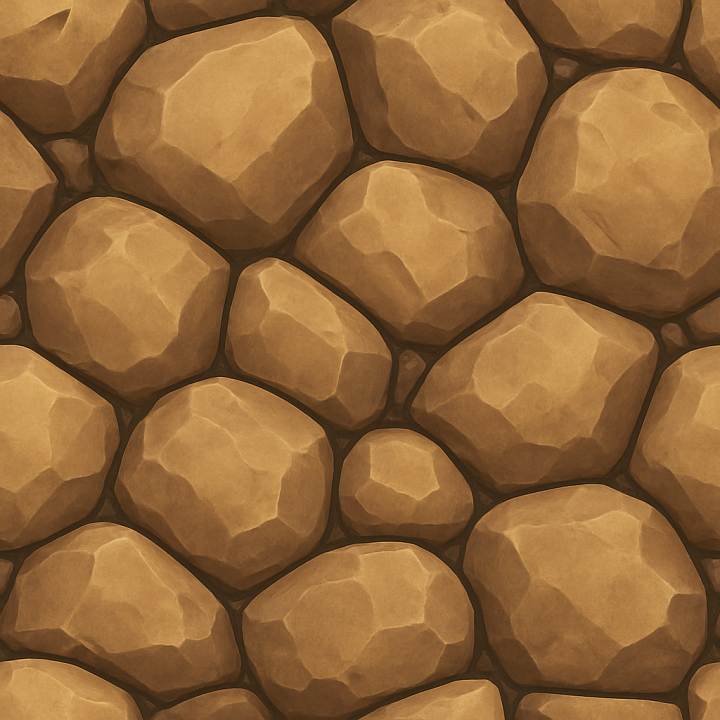 Stylized Boulder seamless PBR texture preview