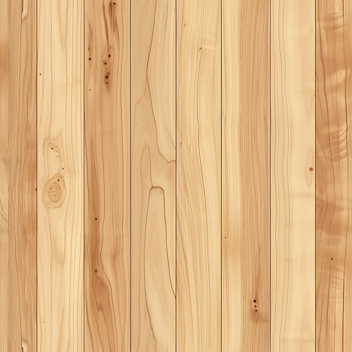 Pine Wood Planks with Natural Knots and Light Grain seamless PBR texture preview