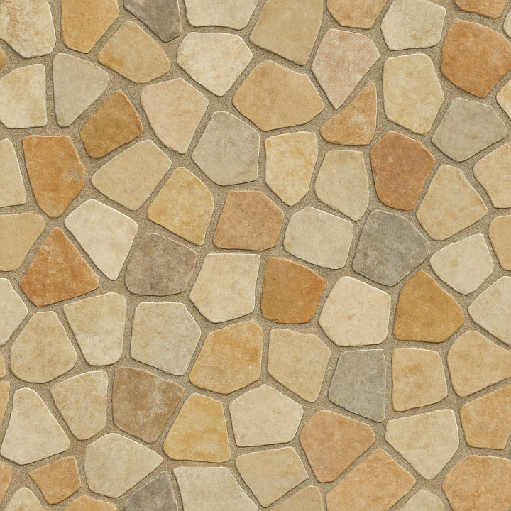 Natural Mosaic Tile seamless PBR texture preview