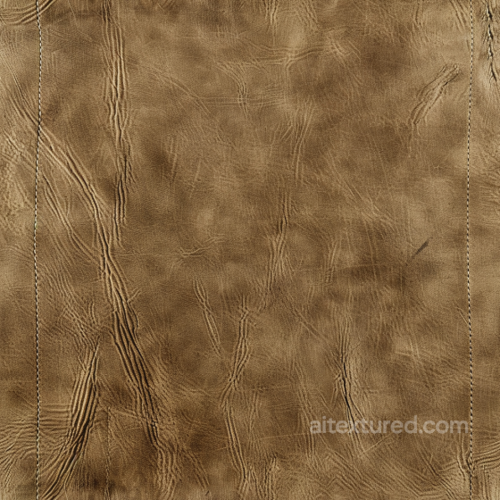 Worn Tan Leather Texture Featuring Wrinkles and Stitched Seams Leather texture preview