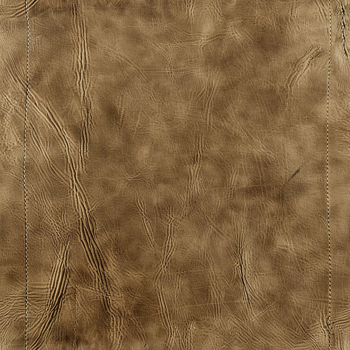 Worn Tan Leather Featuring Wrinkles and Stitched Seams seamless PBR texture preview