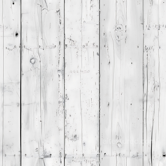 White Painted Rustic Wood Planks Seamless Texture with Weathered Grain and Knots Wood texture preview