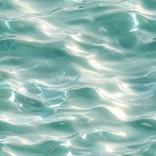 Seamless 3D PBR Texture of Clear Shimmering Pool Water with Smooth Ripples