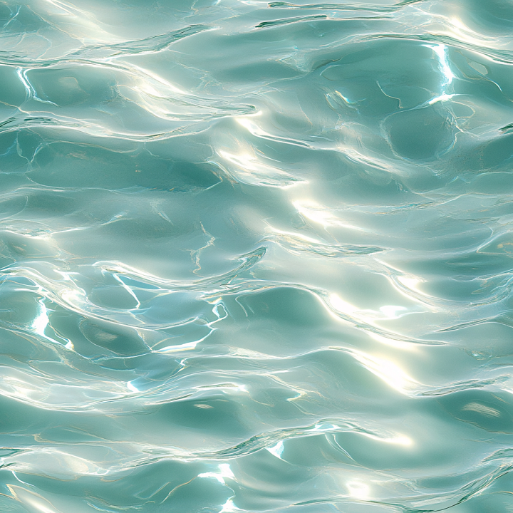 Clear Shimmering Pool Water with Smooth Ripples seamless PBR texture preview