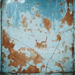 seamless Seamless 3D PBR Rusted and Cracked Metal Texture with Blue Paint Peeling texture 8k free download PBR