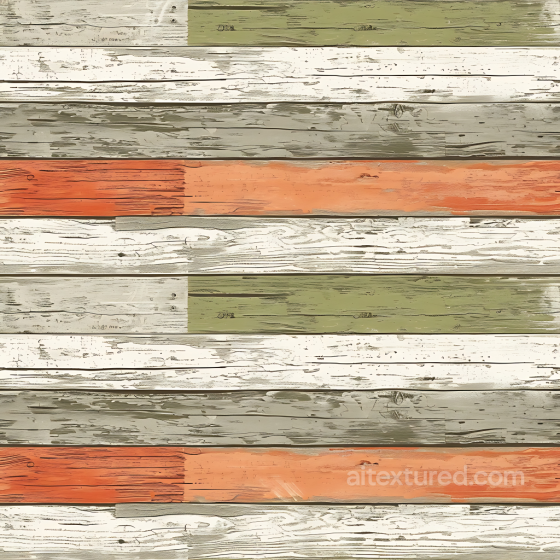 Painted, Distressed Wood Planks Seamless Texture with Rustic Colors Wood texture preview