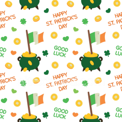 seamless Seamless 3D PBR texture with St Patrick's Day symbols and cheerful patterns texture 8k free download PBR