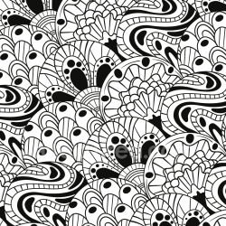 seamless Seamless 3D PBR Texture with Intricate Black and White Abstract Floral Patterns texture 8k free download PBR