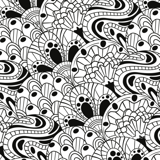 with Intricate Black and White Abstract Floral Patterns White & Black texture preview