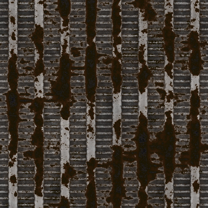 Archviz Floor Ground Metal Old Plate Rust seamless PBR texture preview