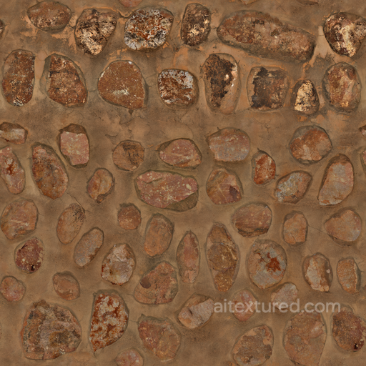 Rock Embedded Concrete - Embedded Concrete Wall Cracked Discolored Concrete seamless Concrete PBR texture