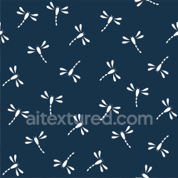 seamless Seamless 3D PBR Dragonfly Pattern Texture in Navy and White texture 8k free download PBR