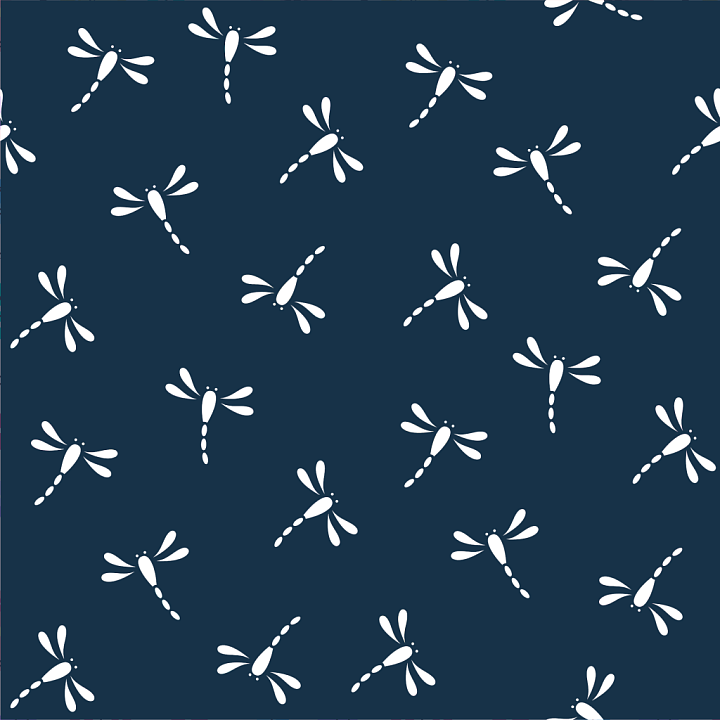 Dragonfly Pattern in Navy and White seamless PBR texture preview