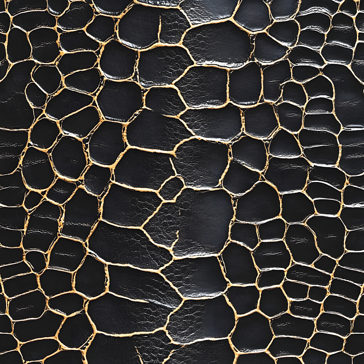 Skin Featuring Cracked Dark Surface with Deep Crevices seamless PBR texture preview