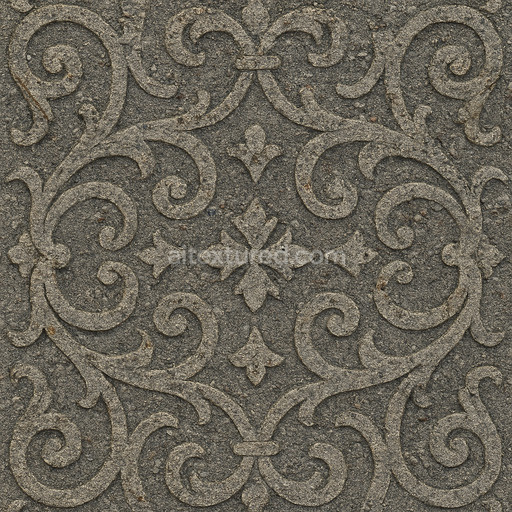 Ornate Weathered Asphalt Texture Seamless 1024X1024