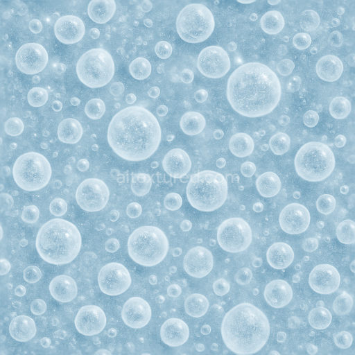 Seamless 3d texture pbr 8k showing frozen water surface with ice bubbles cluster and icy sparkle
