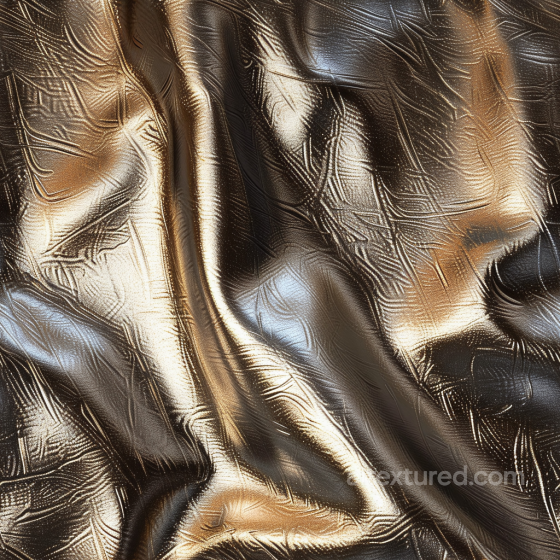 Metallic Crackled Leather PBR Texture with Wrinkled Surface and Reflective Finish Leather texture preview
