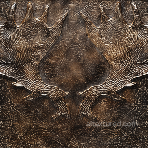 embossed distressed brown leather PBR texture with complex grain seamless Leather PBR texture