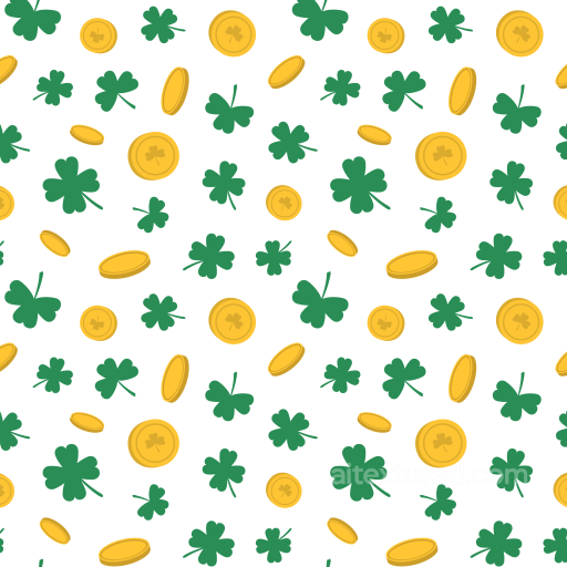 St Patrick Digital Paper Bundle Texture of St Patrick Digital Paper with Green Shamrocks… seamless St patrick digital paper bundle PBR texture