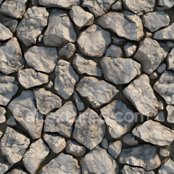 seamless Seamless 3D cracked stone wall PBR texture with rugged light grey rocks texture 8k free download PBR