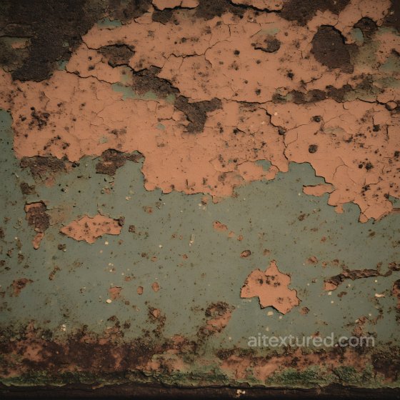 Rusted Cracked Metal PBR Texture with Peeling Paint and Corrosion Rust texture preview