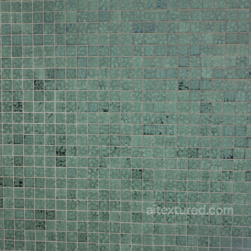 Seamless Green Square Tile Texture with Marble-like Pattern for PBR 3D Rendering texture preview