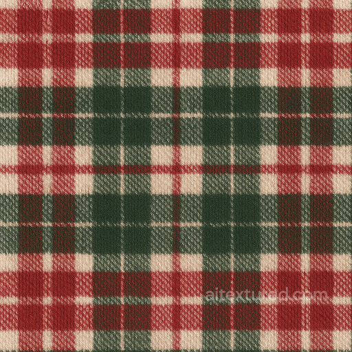 Plaid Fabric Cozy Knit Wool Holiday seamless Merry christmas PBR texture
