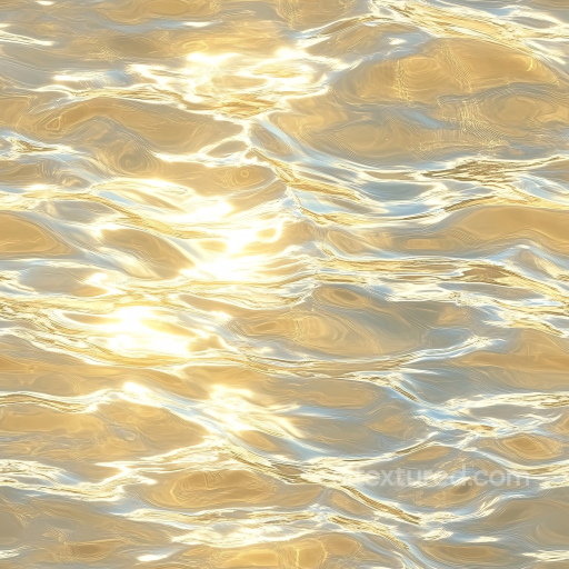 Water PBR Texture with Golden Sunlight Reflections and Subtle Wave Patterns seamless Water PBR texture