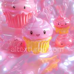 seamless Seamless 3D Inflated Shiny Bubble Surface PBR Texture in Pastel Pink texture 8k free download PBR