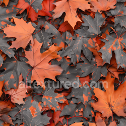 seamless Seamless 3D Autumn Leaf Camouflage PBR Texture with Orange and Dark Gray Leaves texture 8k free download PBR