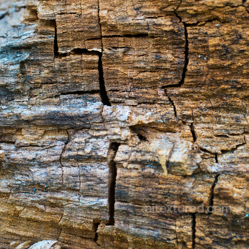 Wood Texture Featuring Natural Cracks and Weathered Bark seamless Wood PBR texture