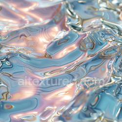 seamless Seamless 3D PBR Texture of Iridescent Fluid Water with Smooth Reflective Waves texture 8k free download PBR