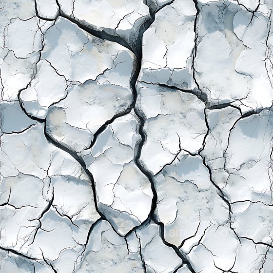 White Cracked & Holed Plaster PBR Texture with Deep Fractures Cracked & Holes texture preview