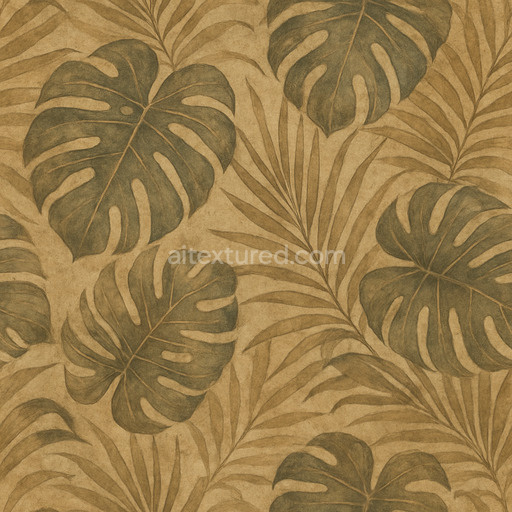 Aged Tropical Leaves Texture Seamless 1024X1024