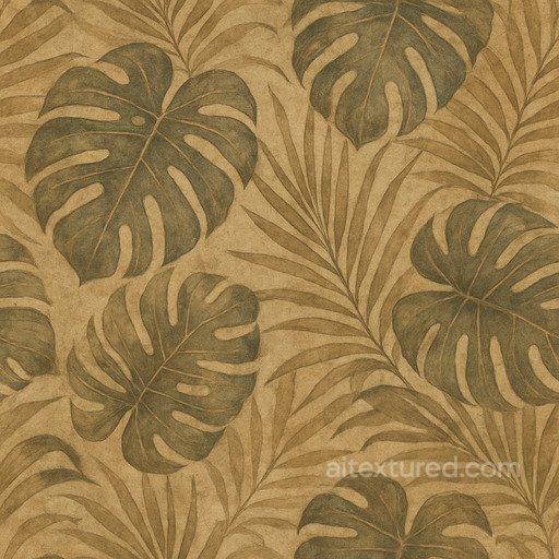Aged Tropical Leaves Seamless Texture seamless Foliage PBR texture