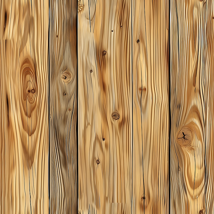 Pine Wood Planks with Prominent Knots and Natural Grain seamless PBR texture preview