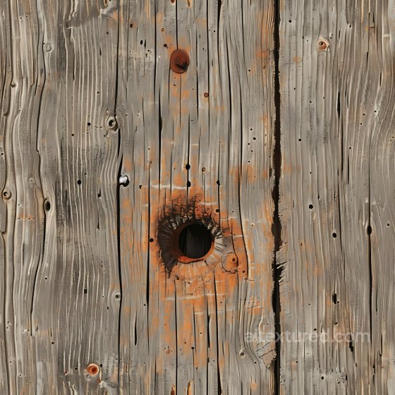 Cracked & Holes Texture of Weathered Cracked Wood with Rust-Stained Holes Cracked & Holes texture preview