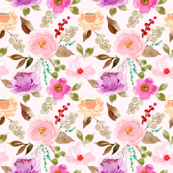 seamless Seamless 3D PBR Floral Texture Featuring Soft Watercolor Flowers in Pastel Shades texture 8k free download PBR