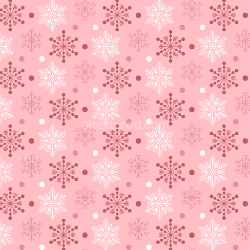 Seamless 3D PBR Pink Snowflake Pattern Digital Paper Texture
