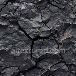 seamless Seamless 3D PBR Texture of Cracked Dark Stone Ground with Golden Veins texture 8k free download PBR