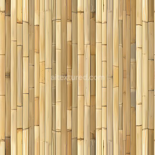 Seamless 3D PBR Bamboo Wood Panels Texture with Natural Grain and Knots