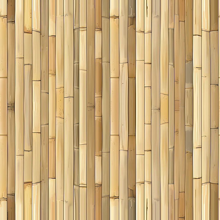 Bamboo Wood Panels with Natural Grain and Knots seamless PBR texture preview