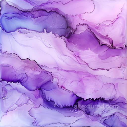 Alcohol Ink PBR Texture Featuring Soft Purple Violet Fluid Waves and Ethereal Translucent… seamless Alcohol ink PBR texture
