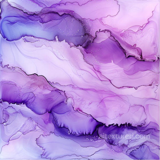 Alcohol Ink PBR Texture Featuring Soft Purple Violet Fluid Waves and Ethereal Translucent… Alcohol ink texture preview