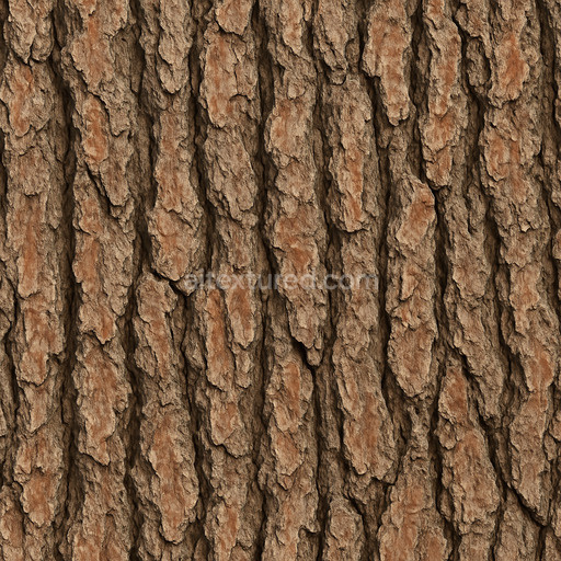 Rough Pine Bark Texture Seamless 1024X1024