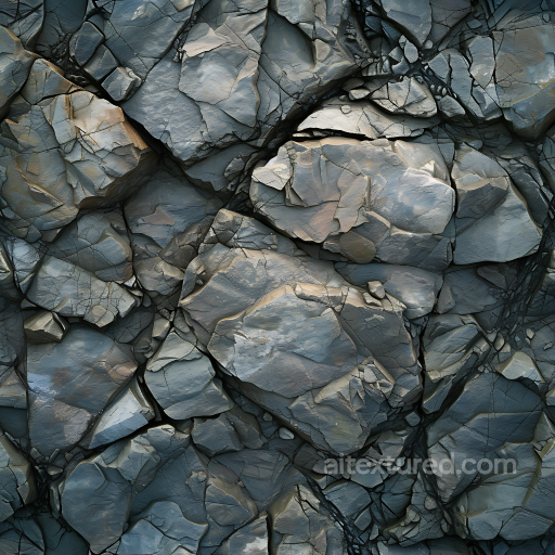 Fractured Layered Cliff Rock PBR Texture in Cool Tones seamless Stone PBR texture